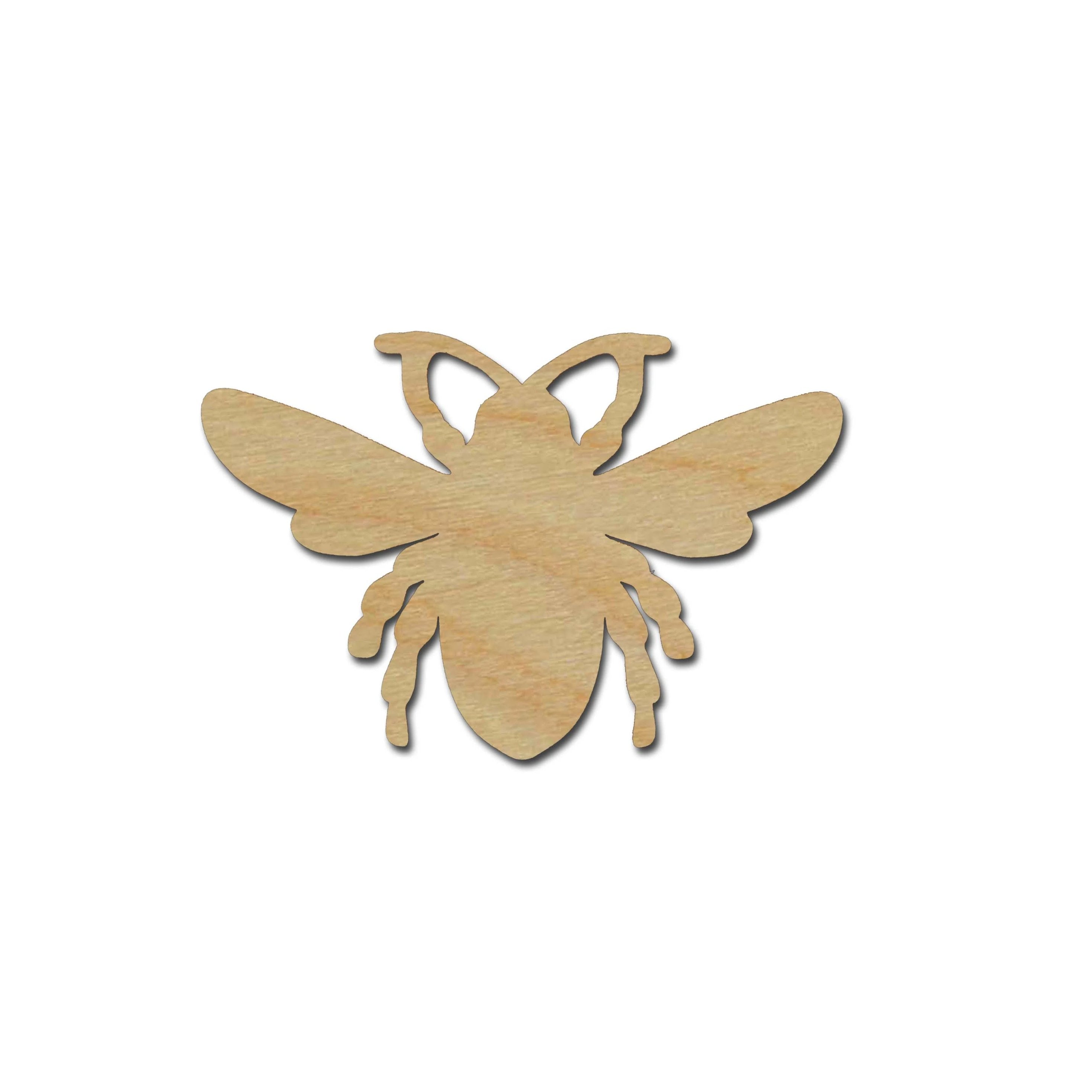Bee Shape Unfinished Wood Cutouts Variety of Sizes